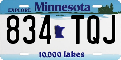 MN license plate 834TQJ