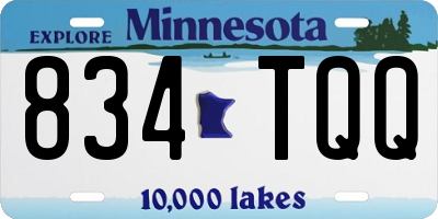MN license plate 834TQQ