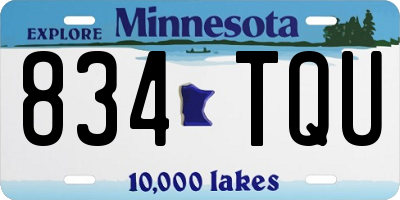 MN license plate 834TQU