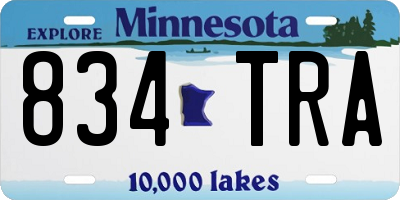 MN license plate 834TRA