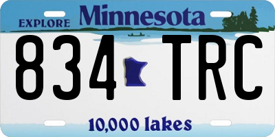 MN license plate 834TRC