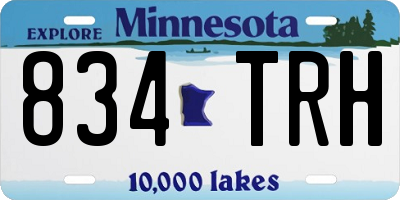 MN license plate 834TRH