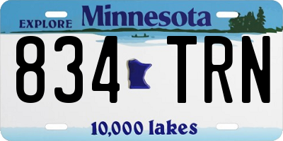 MN license plate 834TRN