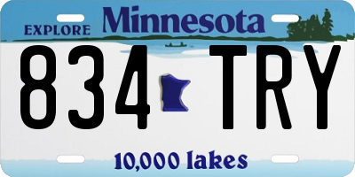 MN license plate 834TRY