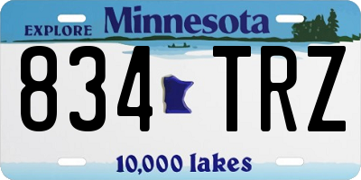MN license plate 834TRZ