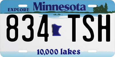 MN license plate 834TSH