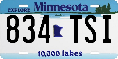 MN license plate 834TSI