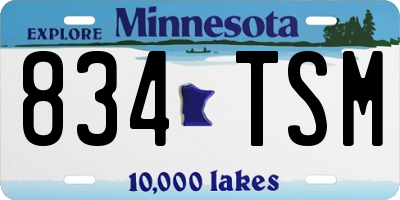 MN license plate 834TSM