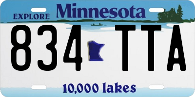 MN license plate 834TTA