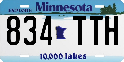 MN license plate 834TTH