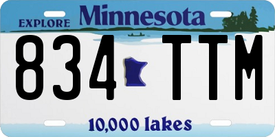 MN license plate 834TTM