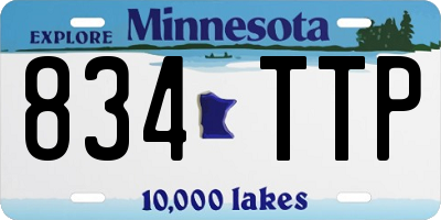 MN license plate 834TTP