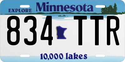 MN license plate 834TTR