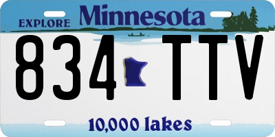 MN license plate 834TTV