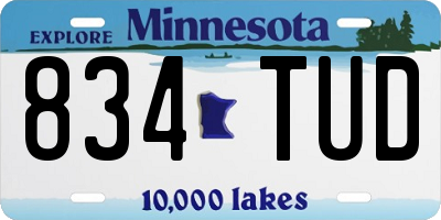 MN license plate 834TUD