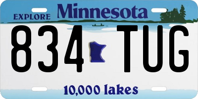 MN license plate 834TUG