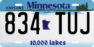 MN license plate 834TUJ
