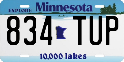 MN license plate 834TUP