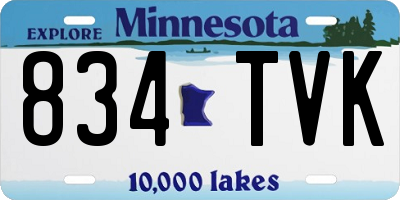 MN license plate 834TVK