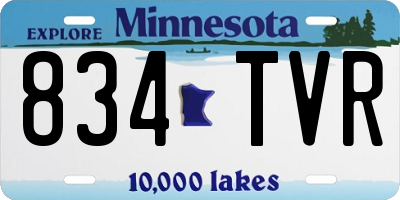 MN license plate 834TVR