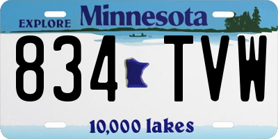 MN license plate 834TVW