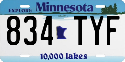 MN license plate 834TYF