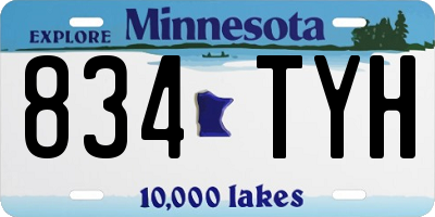MN license plate 834TYH