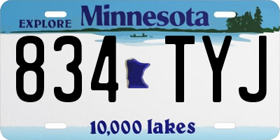 MN license plate 834TYJ