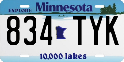MN license plate 834TYK