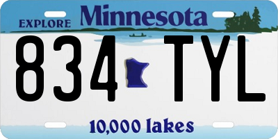 MN license plate 834TYL