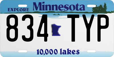 MN license plate 834TYP