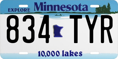 MN license plate 834TYR
