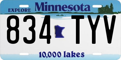 MN license plate 834TYV