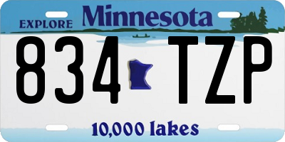 MN license plate 834TZP