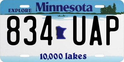 MN license plate 834UAP