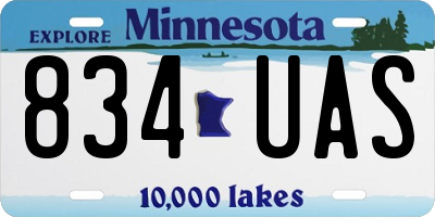 MN license plate 834UAS
