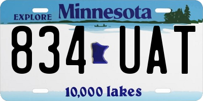MN license plate 834UAT