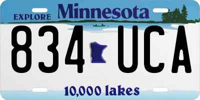 MN license plate 834UCA