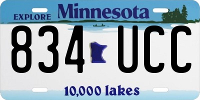 MN license plate 834UCC