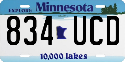 MN license plate 834UCD