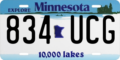 MN license plate 834UCG