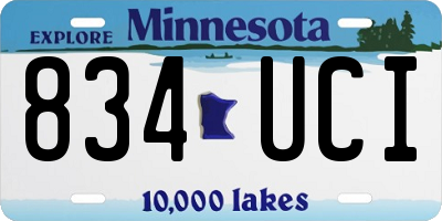 MN license plate 834UCI