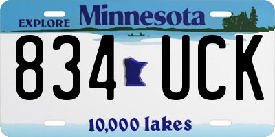 MN license plate 834UCK