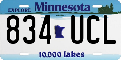 MN license plate 834UCL