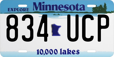 MN license plate 834UCP