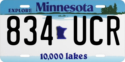 MN license plate 834UCR