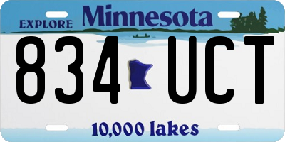 MN license plate 834UCT