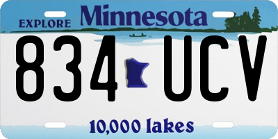 MN license plate 834UCV