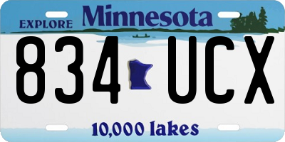 MN license plate 834UCX