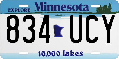 MN license plate 834UCY